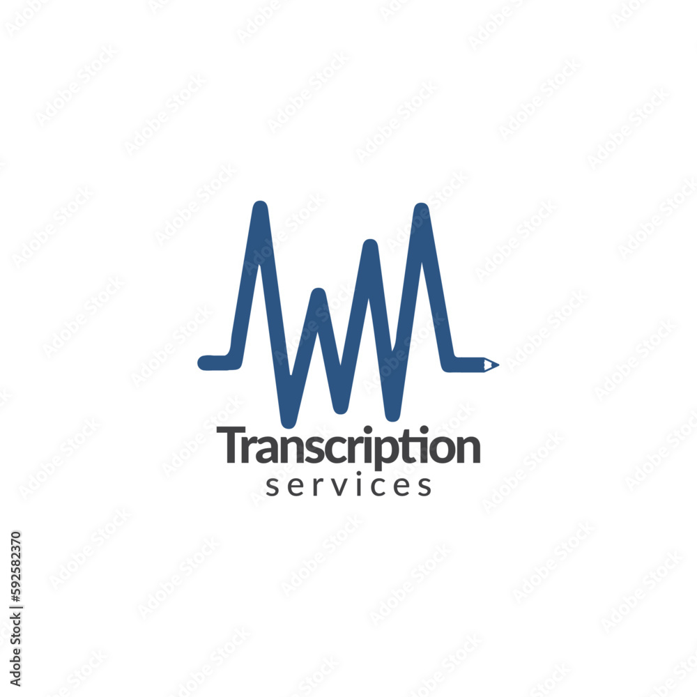transcription logo design vector templet, transcription logo design vector templet,