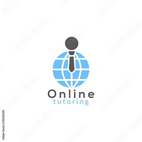 online tutoring logo design vector templet,