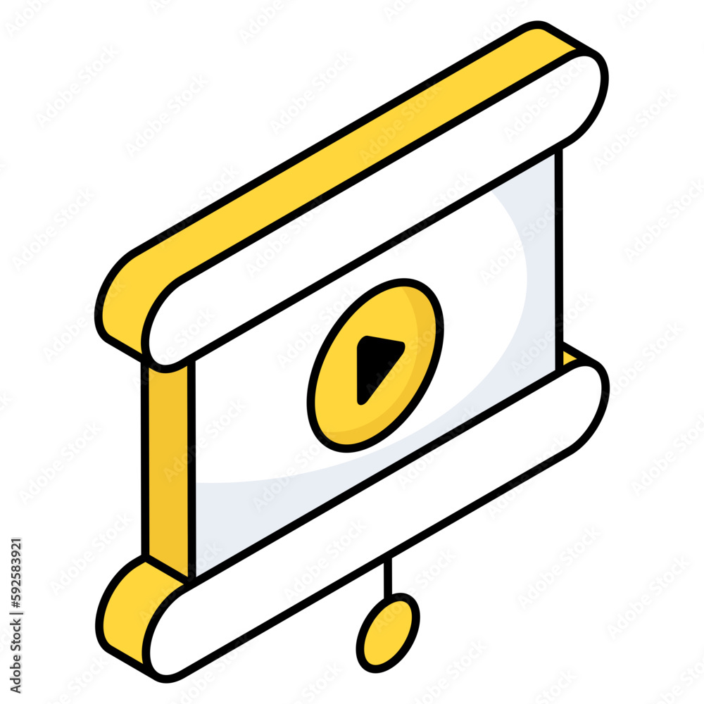 Perfect design icon of video presentation 