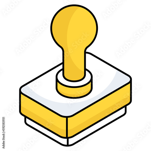 A unique design icon of stamp