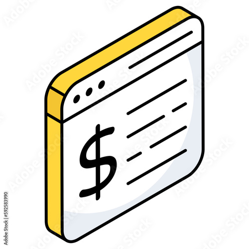 Editable design icon of online money 