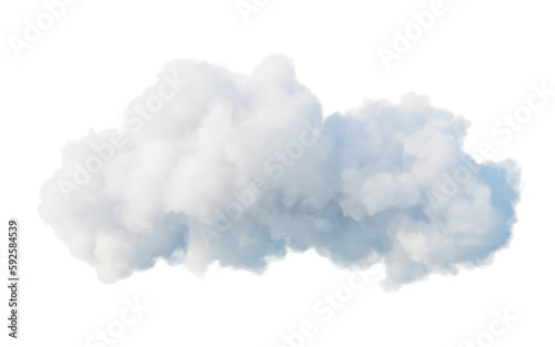 Cloud on white background, 3d rendering. © Vink Fan