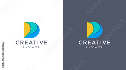 Colorful Letter D logo design for various types of businesses and company