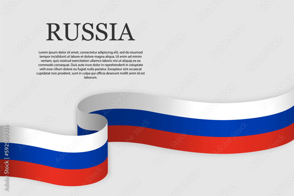 Ribbon flag of Russia Ribbon flag of Russia