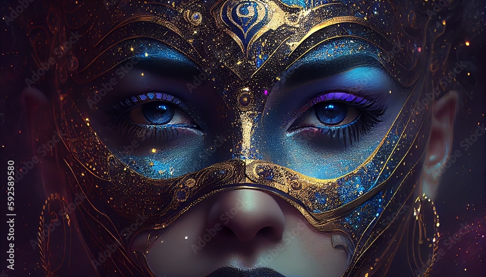 Amazing Mesmerizing Mysterious Fairy Woman Face Portrait AI Generated Artwork. AI Generative Beauty Young Woman Person Face Artificial Art Pattern Background. Amazing Mesmerizing Mysterious Fairy Woman Face Portrait AI Generated Artwork. AI Generative Beauty Young Woman Person Face Artificial Art Pattern Background.