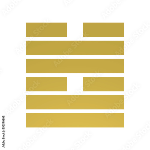 Hexagram 58 Gene Key I ging gold	