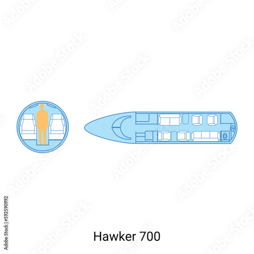 Hawker 700 airplane scheme. Civil Aircraft Guide