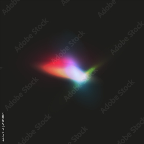 light refraction effect in bright colors, rainbow effect