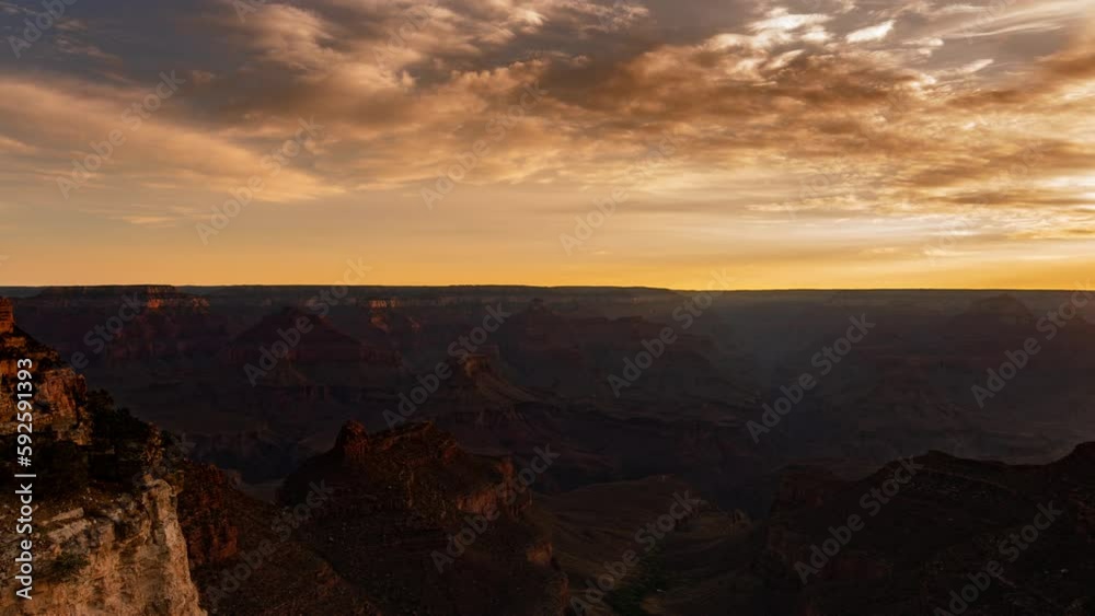 Grand Canyon South Rim Sunrise Lookout Studio Time Lapse Pan L Arizona USA Grand Canyon South Rim Sunrise Lookout Studio Time Lapse Pan L Arizona USA