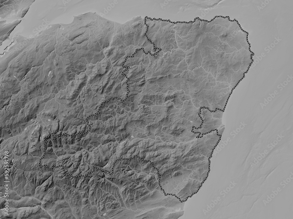 Aberdeenshire, Scotland - Great Britain. Grayscale. No legend Aberdeenshire, Scotland - Great Britain. Grayscale. No legend