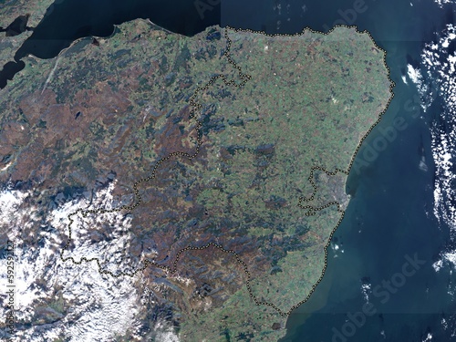 Aberdeenshire, Scotland - Great Britain. High-res satellite. No legend photo