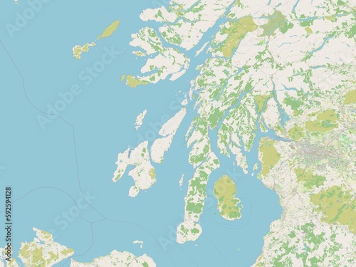 Argyll and Bute, Scotland - Great Britain. OSM. No legend photo