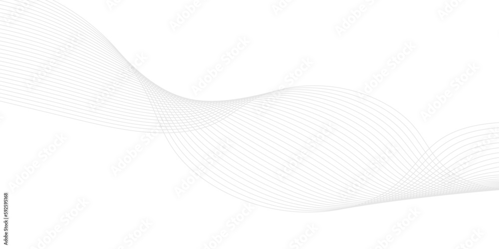 Abstract wavy black curved line on transparent background. Grey abstract background with flowing particles. Digital future technology concept. vector illustration.