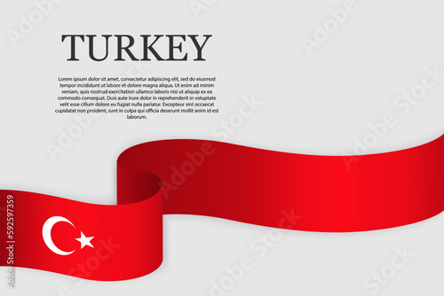 Ribbon flag of Turkey