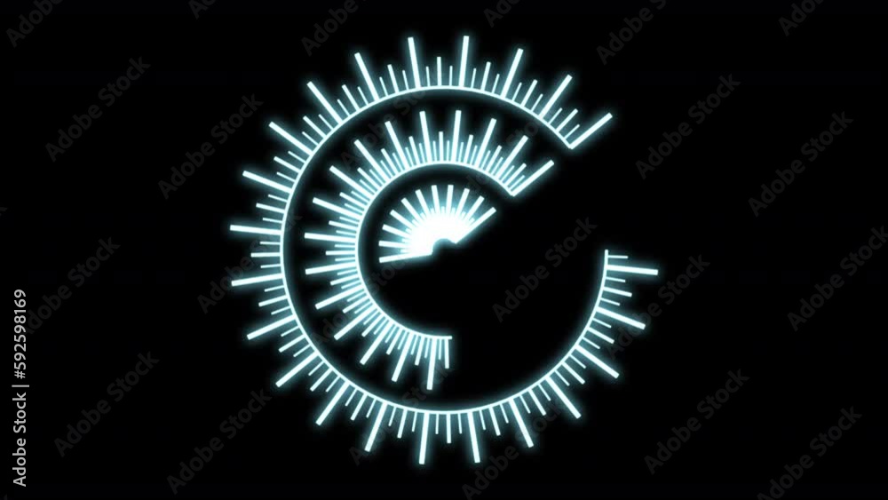 HUD Radial Patterns Speedometer Arc S Blue Animation Loop HUD Radial Patterns Speedometer Arc S Blue Animation Loop