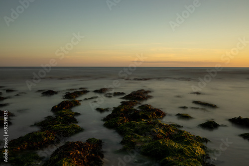 Dusk at Birling Gap, UK photo