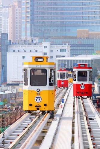 Capsule train in Busan, South Korea