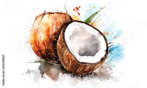 coconut on the ground 