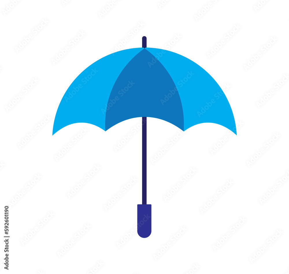 Umbrella design. Blue umbrella icon.