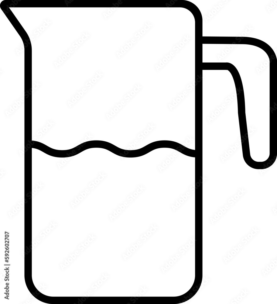Full glass jug isolated on white background. Pitcher of milk watercolor style, cartoon. Vector illustration. Clipart Full glass jug isolated on white background. Pitcher of milk watercolor style, cartoon. Vector illustration. Clipart