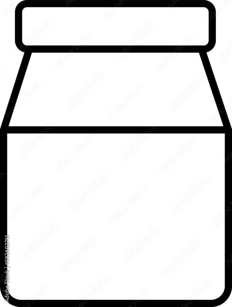 Obraz premium Mason glass jar silhouette template. Simple flat minimal modern clip art design.