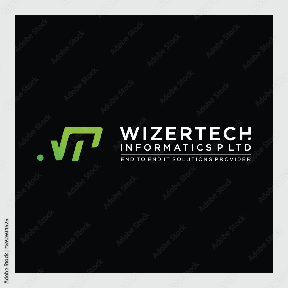 Fototapeta premium WI initials monogram letter text alphabet logo design