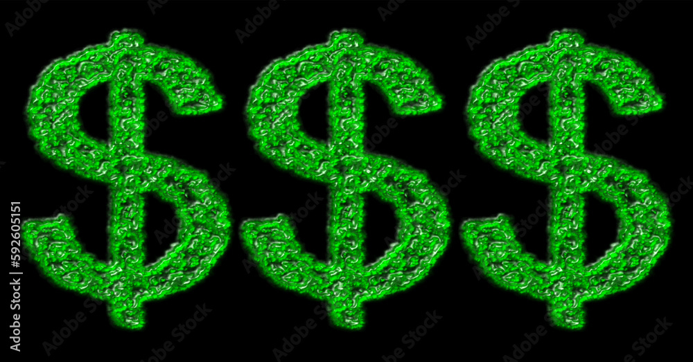 Abstract vector illustration of a dollar sign made of glass Abstract vector illustration of a dollar sign made of glass