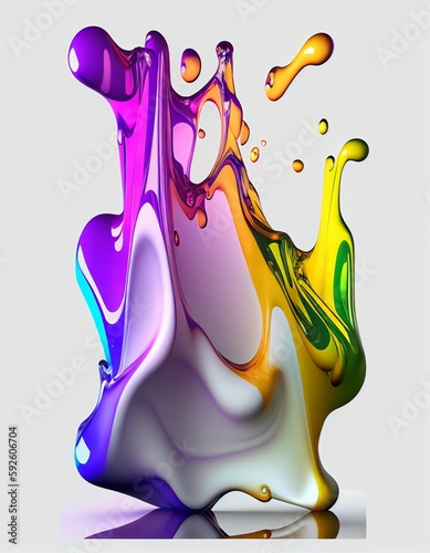 Splash of liquid colors