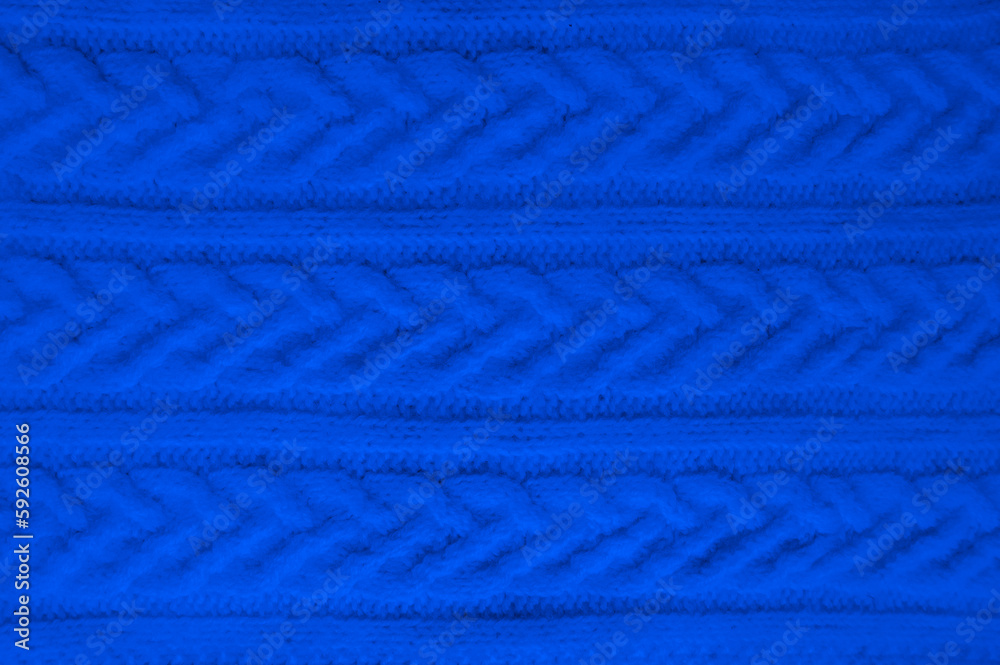 Organic knit material with macro weave threads. Organic knit material with macro weave threads.