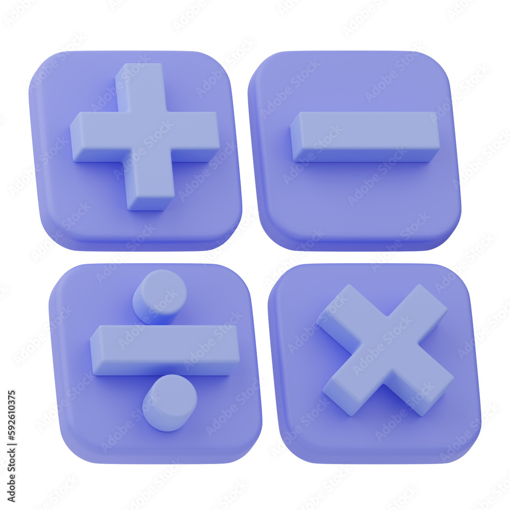 Obraz premium Education Math 3D Illustration