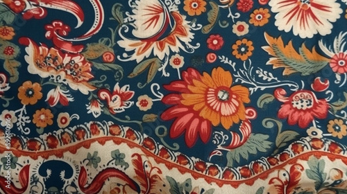 traditional italian patterned fabric Generative AI