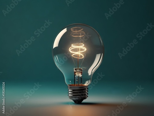 A lightbulb with a simple, clean design