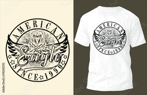 American Eagle t-shirt design, Retro t-shirt vector for men dad brother boy boys daddy vector art.