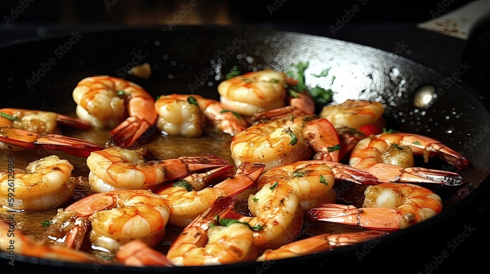 Add some excitement to your dinner routine with these spicy garlic shrimp, made with a bold blend of spices and a garlicky twist. Generated by AI. Add some excitement to your dinner routine with these spicy garlic shrimp, made with a bold blend of spices and a garlicky twist. Generated by AI.