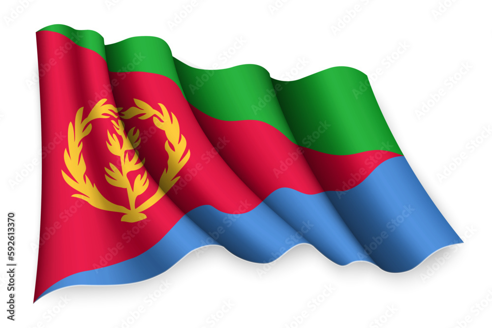 Fototapeta premium waving flag of Eritrea