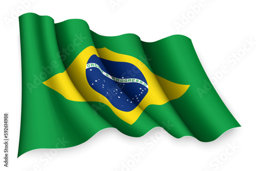 waving flag of Brazil