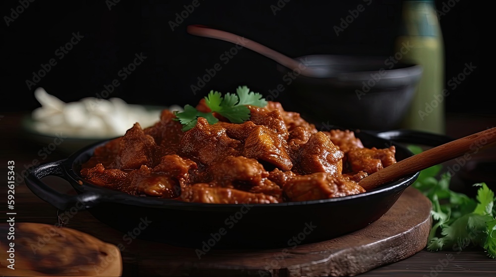 This spicy pork vindaloo recipe is the perfect way to spice up your dinner routine, with succulent pork, aromatic spices, and a tangy, hot sauce that's sure to satisfy. Generated by AI. This spicy pork vindaloo recipe is the perfect way to spice up your dinner routine, with succulent pork, aromatic spices, and a tangy, hot sauce that's sure to satisfy. Generated by AI.