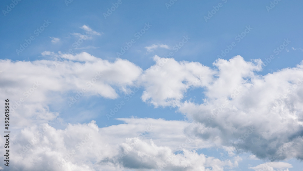 white clouds with blue sky background