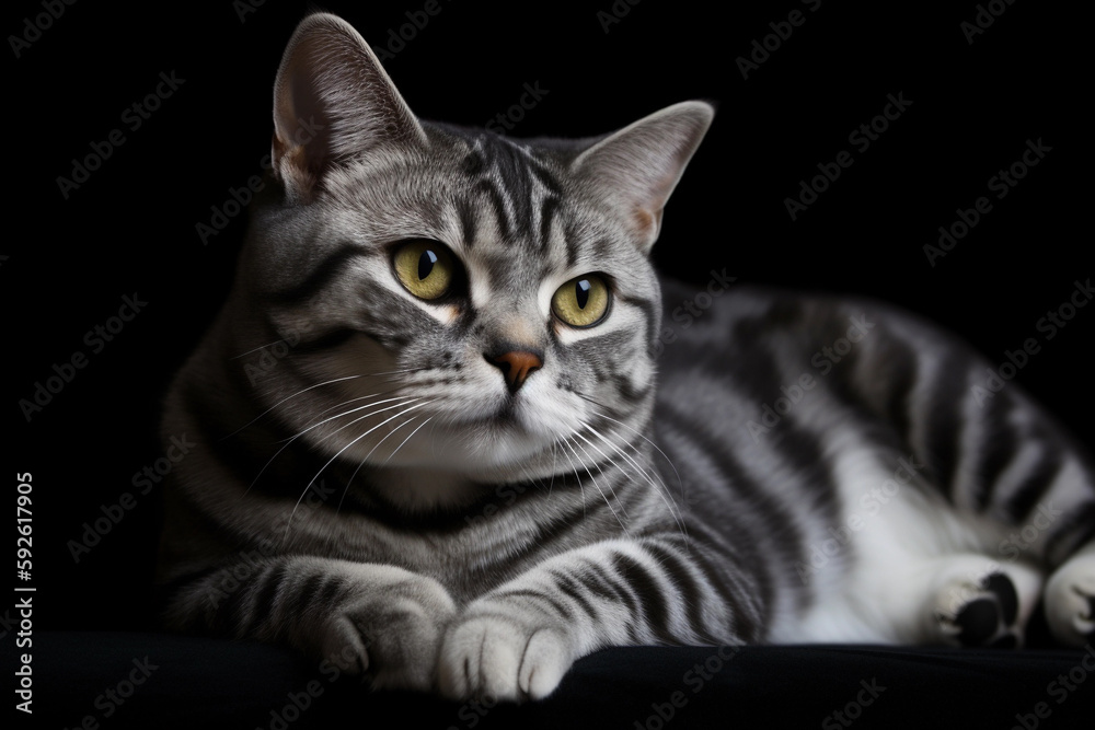 Beautiful American Shorthair Cat, Generative AI