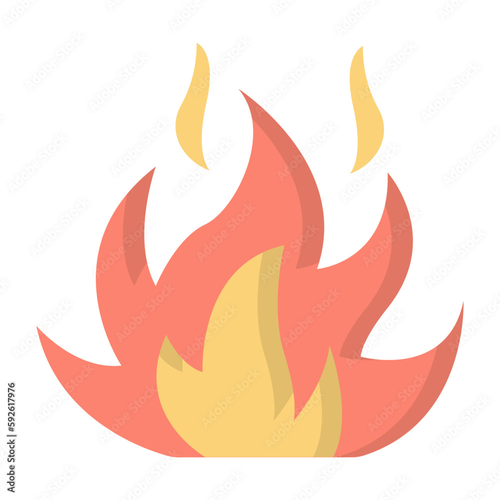 Fire Flame Flat Icon Fire Flame Flat Icon