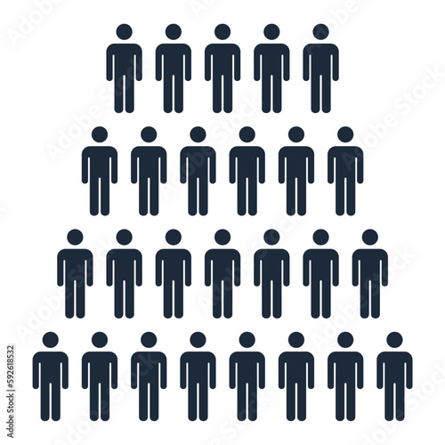 Group of people illustration concept vector man icon.
