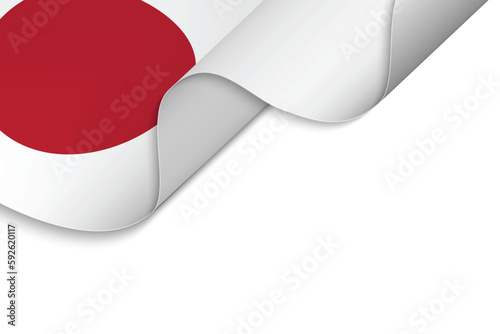 Waving flag of Japan
