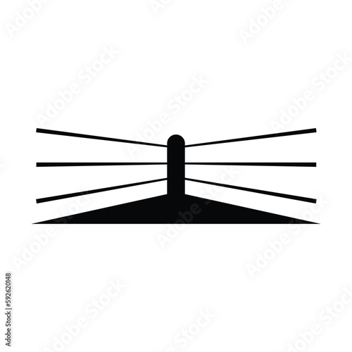 boxing ring icon vector