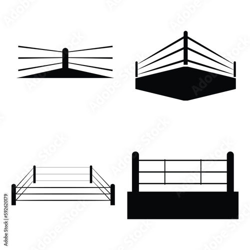 boxing ring icon vector