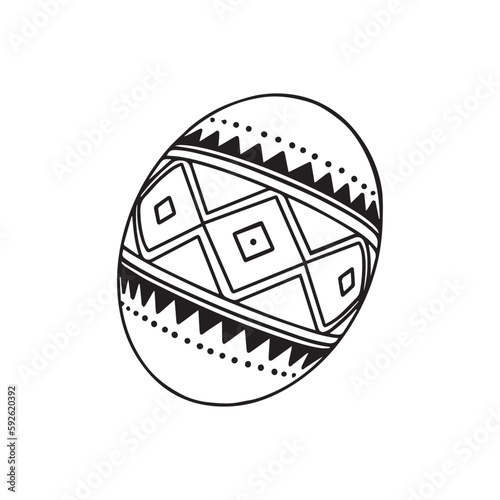 Christian Easter. happy easter..
vector illustration. festive composition. religion. Krashanka or Easter egg. black and white flat easter egg icon. symbol. ornament. decor. photo
