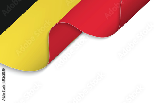 Waving flag of Belgium photo