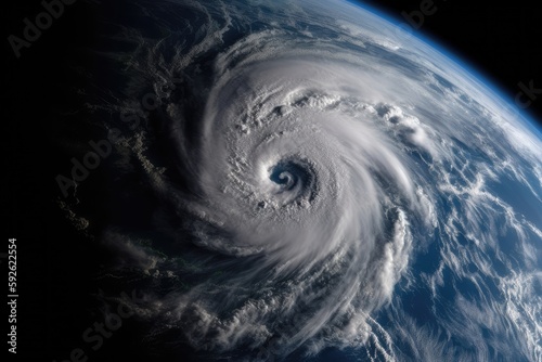 Fotografiet Super Typhoon, tropical storm, cyclone, hurricane, tornado, over ocean