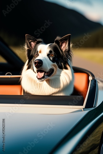 dog driving car © Dinheiro