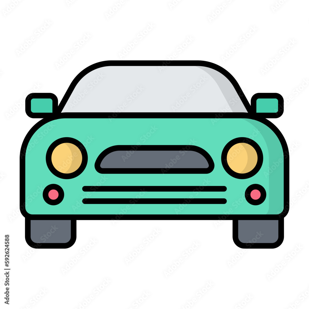 Car Line Color Icon
