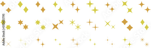 Sparkle icon vector set. Star icons.